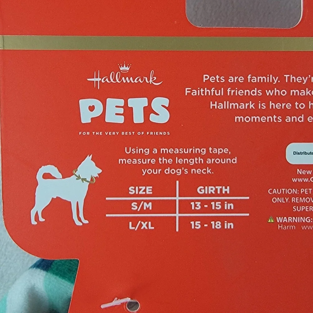 Hallmark Pets Pet Parent Bandana Scrunchie Set Red Green Holiday Large XL Dog
